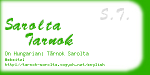 sarolta tarnok business card