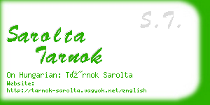 sarolta tarnok business card